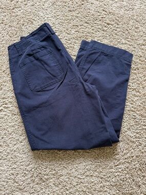 Talbots Navy Slim Cargo Pants Cropped Size 4